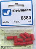 Viessmann 6880 Muffen rot, 10 Stück