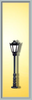 Viessmann 60701 H0 Parklaterne schwarz, Kontaktstecksockel, LED warmweiß