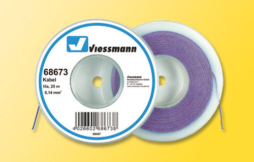 Viessmann 68673	Kabel auf Abrollspule, 0,14 mm², lila, 25m