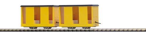 Busch HOf 5026 Grubenbahn Zwei Mannschaftswagen gelb