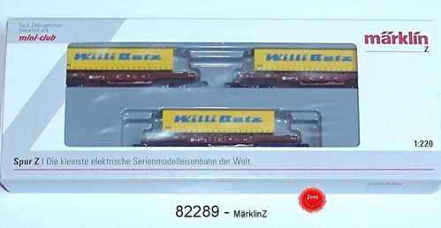 Märklin 82289 Spur Z Tachenwagen-Set der DB Schenker Rail 3-teilig