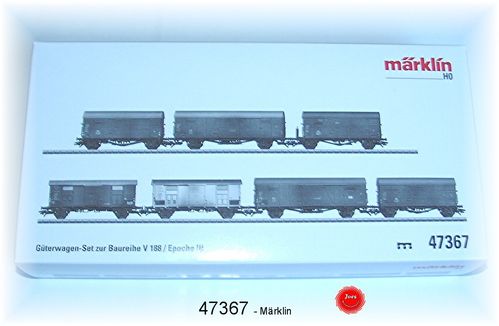 Märklin 47367 Güterwagen-Set der DB/FS 7-teilig passend zu 37288 gealtert