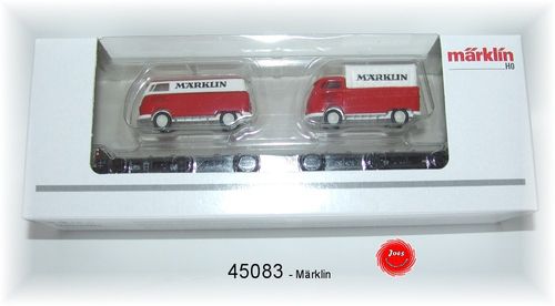 MÄRKLIN 45083 Autotransportwagen mit 2 VW-Bus Transporter T1 "Märklin"