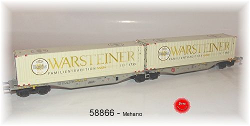Mehano 58866 - DC- Containertragwagen Sggmrss 90 der AAE