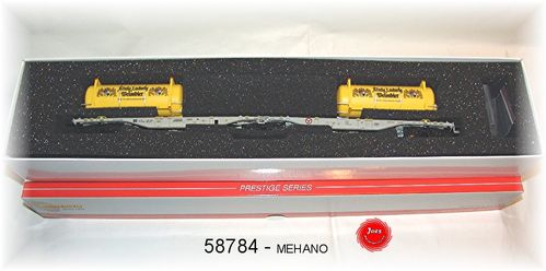 Mehano 58784 - DC- Containertragw. SGGMRSS 90' AAE/WLE Ludwig Bier Tankcontaine