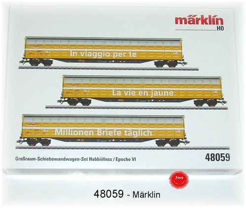 Märklin 48059 Großraum-Schiebewandwagen-Set "Post CH AG" 3-teilig