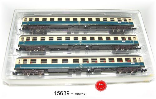 Trix Minitrix 15639 Personenwagen-Set  der DB "D796" 3-teilig