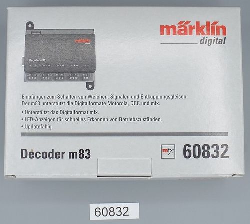 Märklin 60832 Decoder m 83 unterstützt Digitalformat mfx