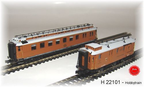 Hobbytrain 22101 CIWL Set 2, 2-tlg Ostende-Wien-Express 1xSpeisewagen 1xPostw