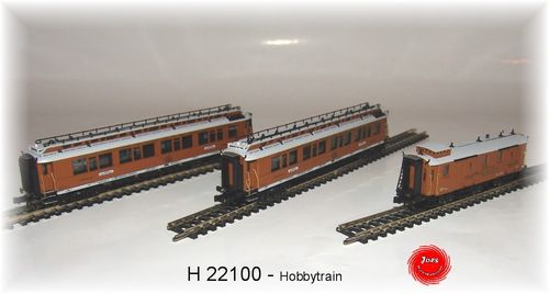 Hobbytrain 22100 CIWL Set 1, 3-tlg Ostende-Wien-Express 2xSchlafwg. 1xGepäckw