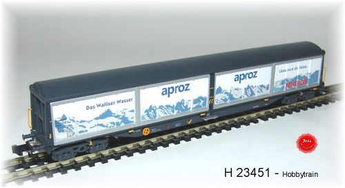 Hobbytrain 23451- SBB Habils "aproz/Migros" Güterwagen  neu OVP