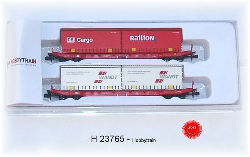 Hobbytrain 23765 - 2er Set Sgkkms 689 Jumbo Wechselpritschen DB Cargo            Schreiben S