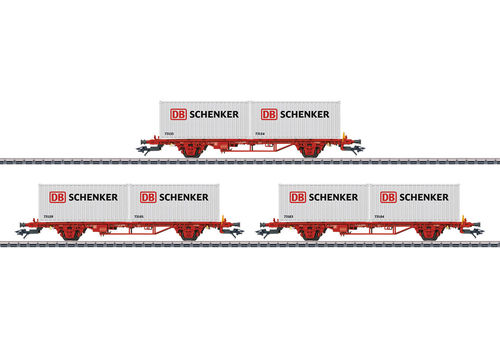 MÄRKLIN 47725 Container-Tragwagen-Set Lgs der NSB 3-teilig