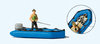 Preiser 10687 H0 Figuren "Angler im Schlauchboot"