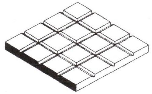 FALLER 504517 Gehwegplatten, 15x30cm, Raster 9,5x9,5 mm, 1 Stück