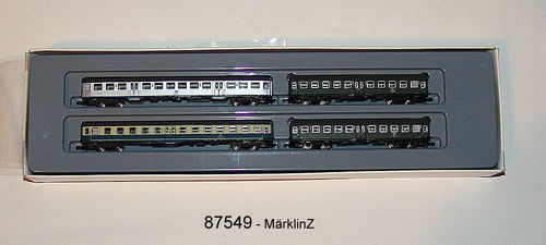 Märklin 87549 Personenwagen-Set "Heckeneilzug" der DB 4-teilig