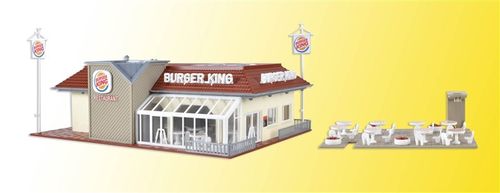 VOLLMER 43632 Spur H0, Burger King Schnellrestaurant mit Innen-einrichtung