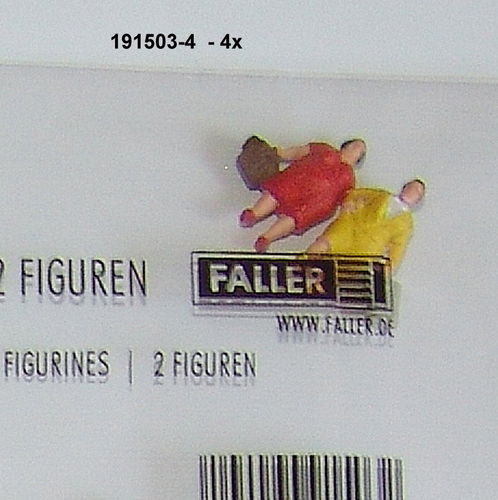Faller 191503-04 Spur H0 ZWEI Figuren "Frau und Frau mit Handtaschen"
