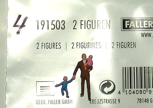 Faller 191503-08 Spur H0 ZWEI Figuren "Vater und Kinder"