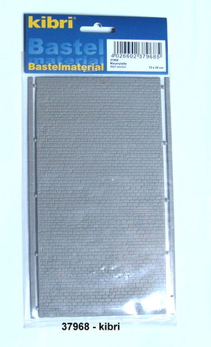 kibri 37968 Spur N, Mauerplatte regelmäßig, 20x12cm