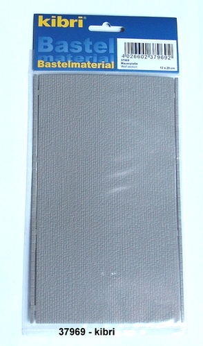 kibri 37969 Spur N, Mauerplatte unregelmäßig, 20x12cm