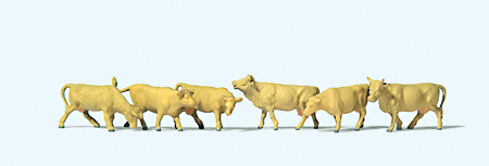 Preiser 79229 Spur N Maßstab 1:60  Figuren "Kühe hellbraun" #NEU in OVP#