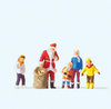 Preiser 29098 Spur H0 Figuren, Weihnachtsmann mit Kindern