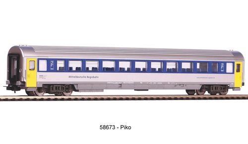 Piko 58673- Schnellzugwagen MRB - Ep. VI - AC-Radsätze - Wechselstrom Neu