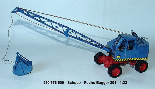 Schuco 450776500  -  Fuchs Bagger 301, 1:32  Fb.blau