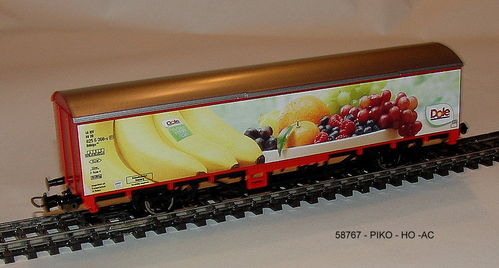 Piko 58767- Gedeckter Güterwagen "Dole" der DB AG, Epoche VI AC-Räder