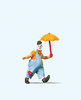Preiser 29001 Spur H0 Einzelfigur, "Clown mit Schirm" handbemalt #NEU in OVP#