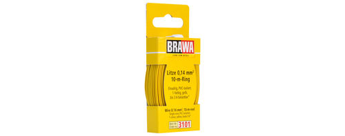 BRAWA 3101 - Litze 0,14 mm², 10m Ring, gelb