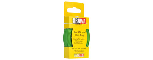 BRAWA 3103 - Litze 0,14 mm², 10m Ring, grün