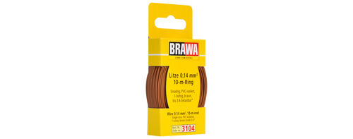 BRAWA 3104 - Litze 0,14 mm², 10m Ring, braun