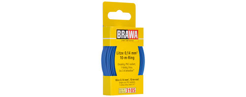 BRAWA 3105 - Litze 0,14 mm², 10m Ring, blau