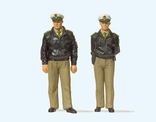 Preiser 63100 Spur I -  Polizisten stehend, grüne Uniform