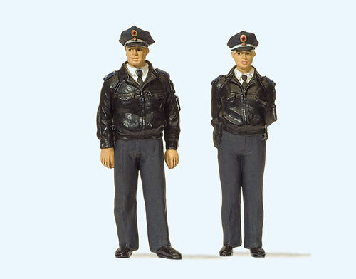 Preiser 63101 Spur I -  Polizisten stehend, blaue Uniform