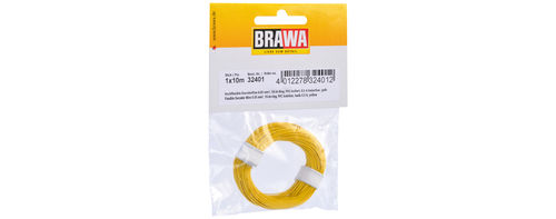 BRAWA 32401 Decoderlitze 0,05mm²,10m Ring, gelb