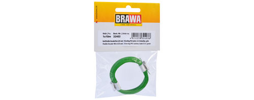 BRAWA 32403 Decoderlitze 0,05mm²,10m Ring, grün