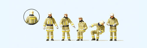 Preiser 10773 H0 Figuren, Feuerwehrmänner in moderner Einsatzkl.