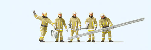 Preiser 10770 H0 Figuren, Feuerwehrmänner in moderner Einsatzkleidung