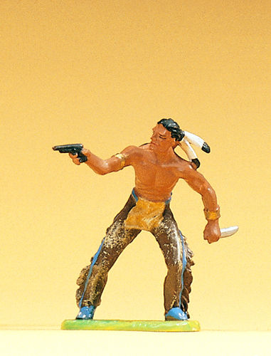 Preiser 54606 Maßstab 1:25 Figur "Indianer mit Revolver"