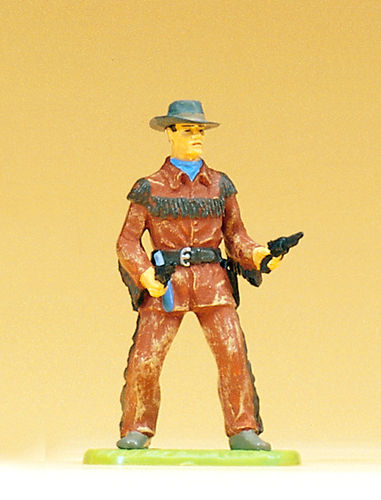 Preiser 54802 Maßstab 1:25 Figur "Cowboy stehend, mit 2 Revolvern"