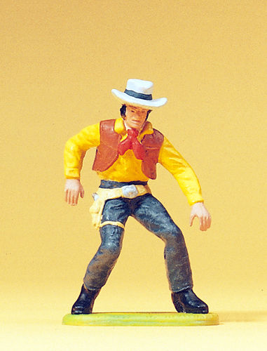 Preiser 54804 Maßstab 1:25 Figur "Cowboy Revolver ziehend"