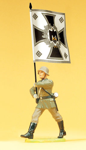 Preiser 56052 Maßstab 1:25 Figur "Soldat im Marsch m Regimentsfahne"