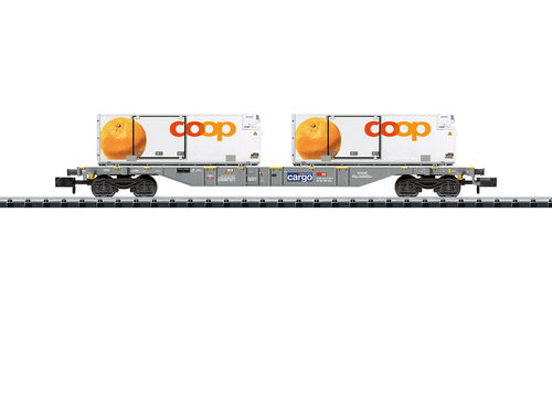 Trix Minitrix 15469 Containertragwagen "coop" der SBB Cargo 4-achsig