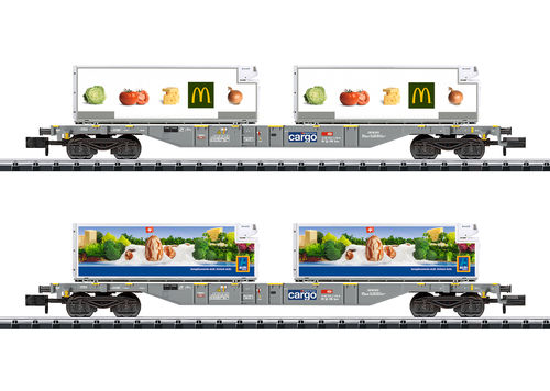 Trix Minitrix 15488 Containertragwagen-Set Kühltransport der SBB