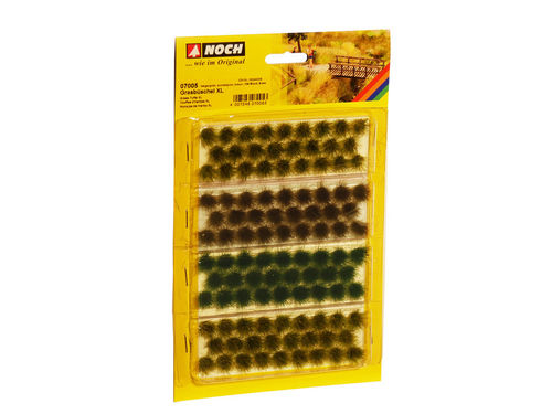 NOCH 07005 Grasbüschel XL, beige-grün,dunkelgrün,braun, 104 Stück