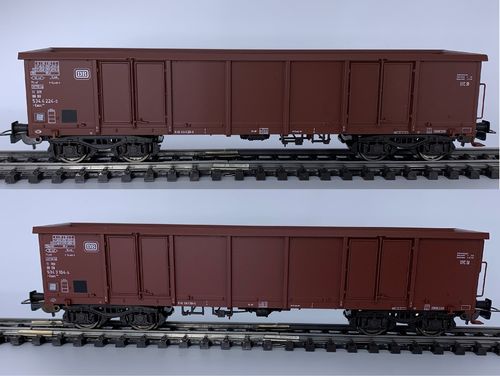 Piko 58381- 2er Set Offene Güterwagen Eaos, DB, Ep. IV  Gleichstrom Ne