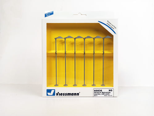 Viessmann 60836 H0 Moderne Bahnsteigleuchte Single LED 5 +1